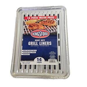 Kingsford Aluminum 14ct Heavy Duty Foil Liners Cooking Steaming Easy Clean Up